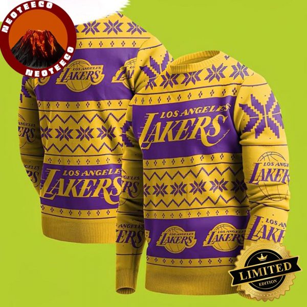 Los Angeles Lakers NBA 2025 Funny Gift For Family Christmas Ugly Sweater