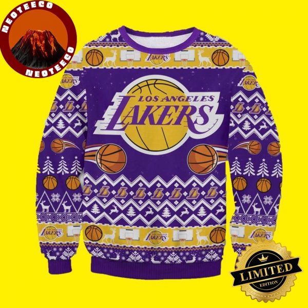 Los Angeles Lakers Ugly Christmas Sweater- Best Christmas Gifts