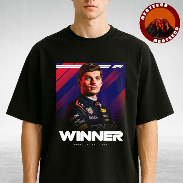 Max Verstappen Red Bull Winner At Italian Grand Prix Formula 1 2025 Sports Poster Dynamic Artwork Unisex T-Shirt