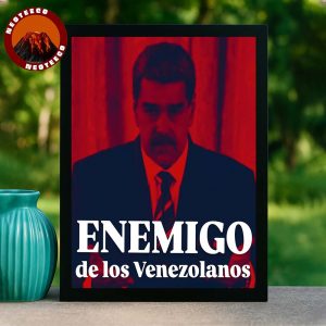 Nicolás Maduro Enemigo de los Venezolanos Political Protest Poster Venezuela Opposition Artwork Home Decor Poster Canvas