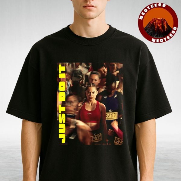 Nike Athlete Marathon Runner Strong Focus World Athletics Track And Field 2025 Poster Determined Artwork Unisex T-Shirt
