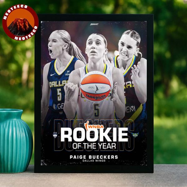 Paige Bueckers Dallas Wings Historic Rookie Of The Year WNBA Basketball 2025 Bright Spotlight Design Home Decor Poster Canvas