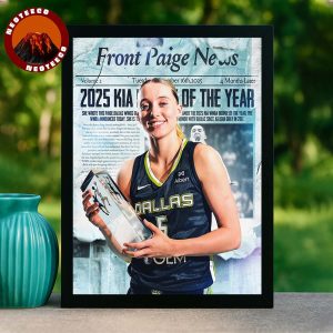 Paige Bueckers Dallas Wings Rookie of the Year WNBA Basketball 2025 Breaking News Headline Home Decor Poster Canvas
