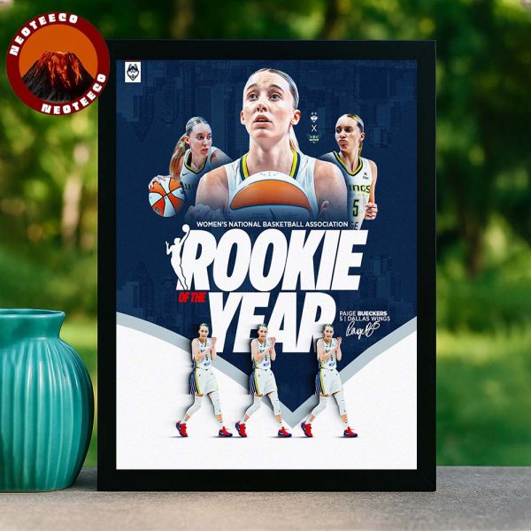 Paige Bueckers Secures Rookie Of The Year Award For Dallas Wings In WNBA Basketball 2025 Home Decor Poster Canvas