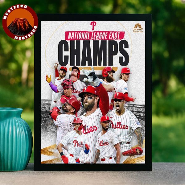 Philadelphia Phillies Team NL East Champions Major League Baseball Baseball 2025 Poster Team Spirit Artwork Home Decor Poster Canvas