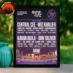 Rolling Loud India Music Festival Poster At Loud Park Navi Mumbai On November 22-23 2025 Hip Hop Event Artwork Home Decor Poster Canvas