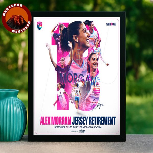 San Diego Wave FC Alex Morgan Jersey Retirement September 7 2025 Snapdragon Stadium Home Decor Poster Canvas