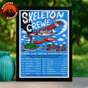 Skeleton Crewe Poster Fall Tour 2025 With Rob Barraco Jay Lane Barry Sless Stephen Inglis Pete Sears Airplane Artwork Home Decor Poster Canvas