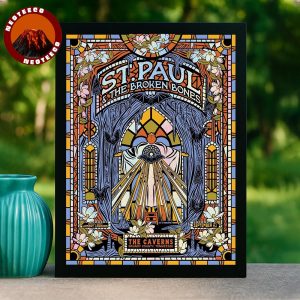 St. Paul And The Broken Bones Poster At The Caverns In Grundy County Tennessee On September 21 2025 Stained Glass Artwork Home Decor Poster Canvas