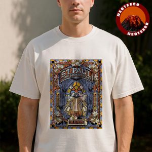 St. Paul And The Broken Bones Poster At The Caverns In Grundy County Tennessee On September 21 2025 Stained Glass Artwork Unisex T-Shirt