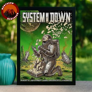 System Of A Down Poster At Soldier Field In Chicago IL On August 31 And September 1 2025 Astronaut Money Artwork Home Decor Poster Canvas