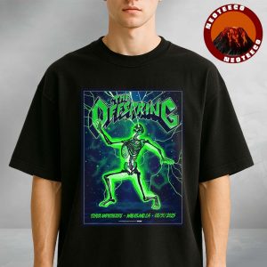 The Offspring Venues Poster At Toyota Amphitheatre In Wheatland CA On August 31 2025 Neon Skeleton Artwork Unisex T-Shirt