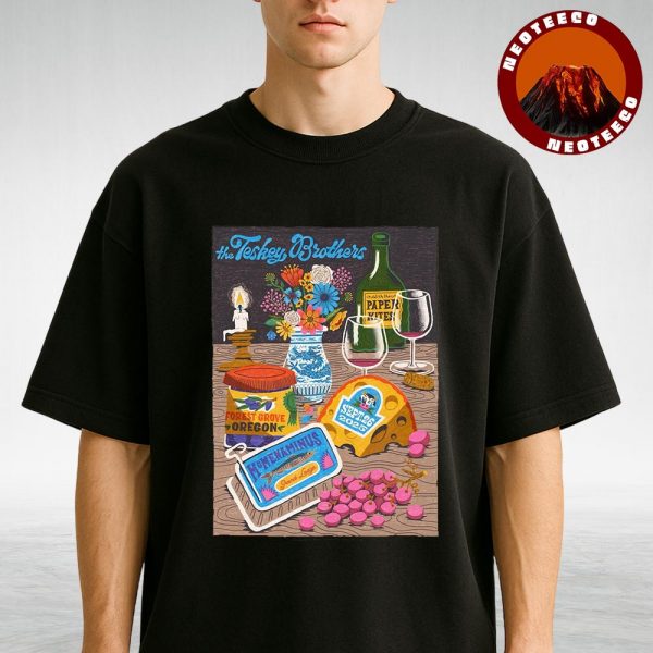 The Teskey Brothers Concert Poster At McMenamins Grand Lodge In Forest Grove Oregon On September 26 2025 Vintage Illustration Artwork Unisex T-Shirt