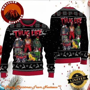 Thug Life Santa Grinch Kevin McCallister Elf Ugly Christmas Sweater