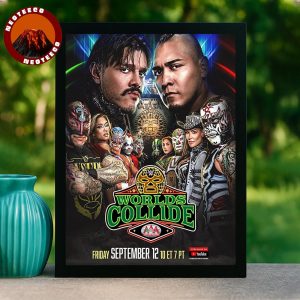 WWE Worlds Collide Wrestling Poster On September 12 2025 With AAA Lucha Libre Stars Home Decor Poster Canvas