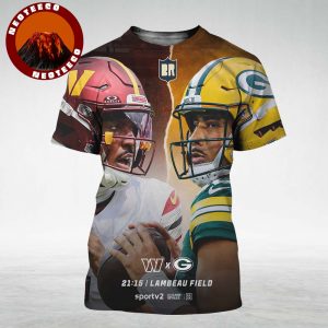 Washington Commanders vs Green Bay Packers NFL Game Poster At Lambeau Field 2025 All Over Print Shirt