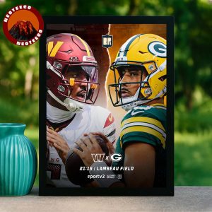 Washington Commanders vs Green Bay Packers NFL Game Poster At Lambeau Field 2025 Home Decor Poster Canvas