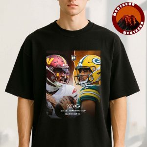 Washington Commanders vs Green Bay Packers NFL Game Poster At Lambeau Field 2025 Unisex T-Shirt